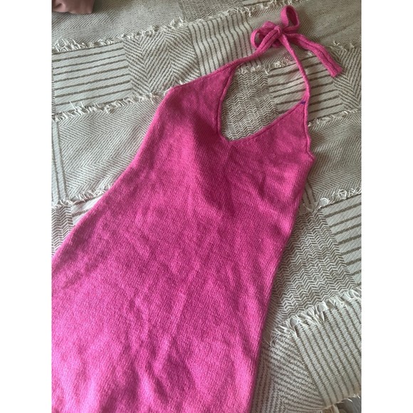 Princess Polly Knit Halter Blair Mini Dress In Hot Pink - Picture 4 of 6